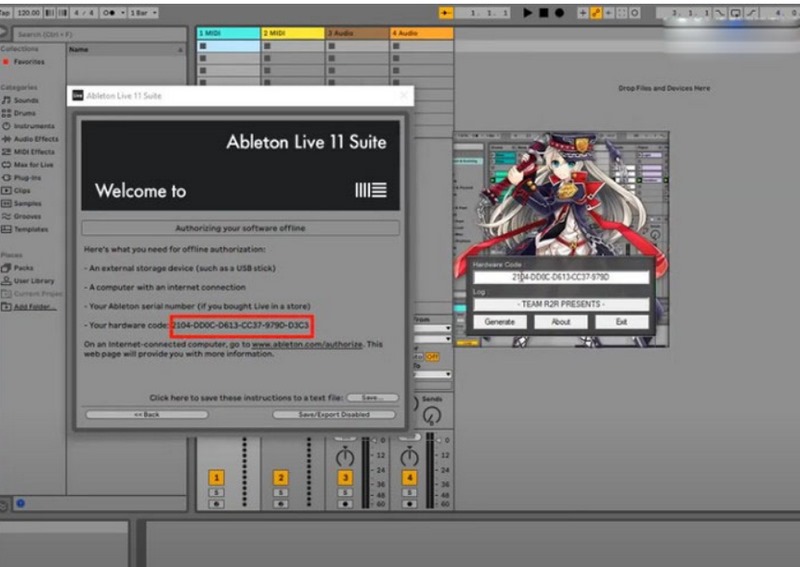 ableton live 10 click vao o No internet on this computer