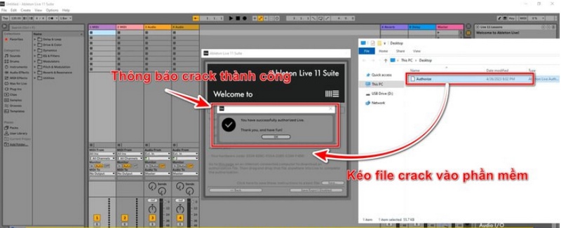 ableton live 11 cai dat thanh cong