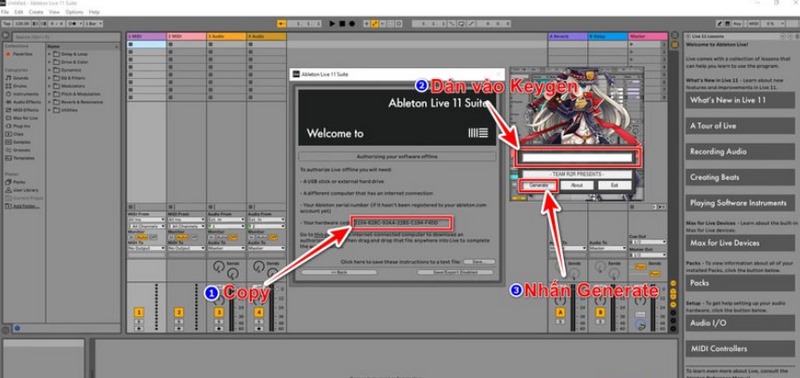 ableton live 11 sao chep your hardware code