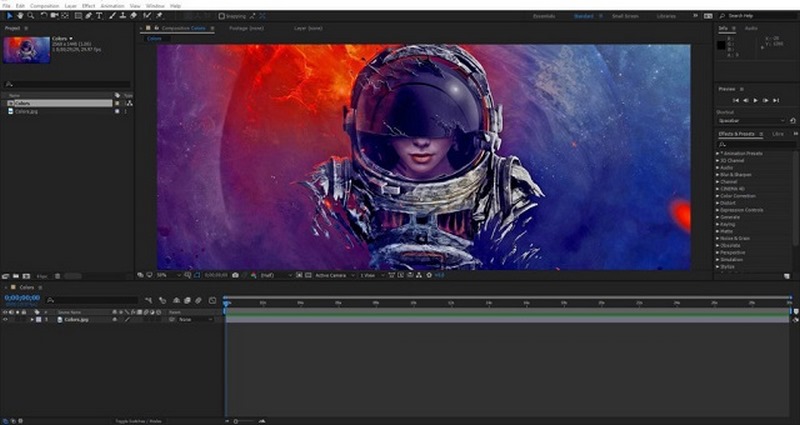 adobe after effects 2020 dua tren du lieu