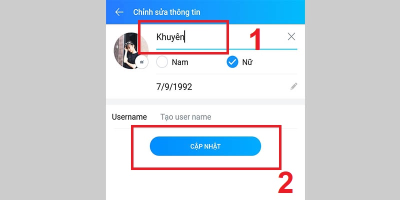 Bạn có thể đổi tên zalo trong nháy mắt 