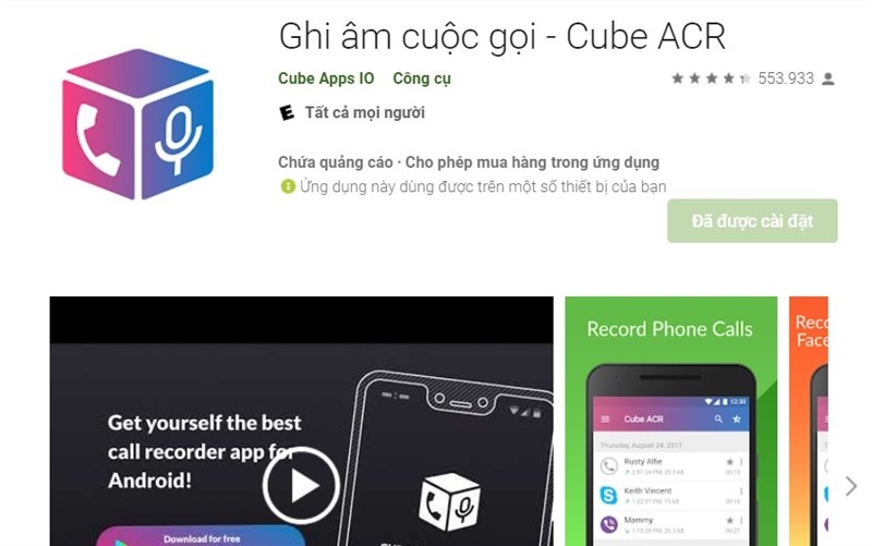 Ghi âm cuộc gọi zalo cực dễ với app chuyên dụng Cube ACR
