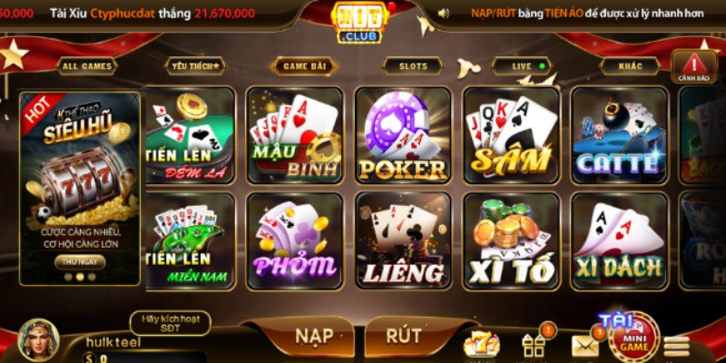 Game Bài Hitclub Thu Hút Hội Viên Với Tỷ Lệ Thưởng Cao 1 Game bài Hitclub cập nhật nhiều tựa game hấp dẫn